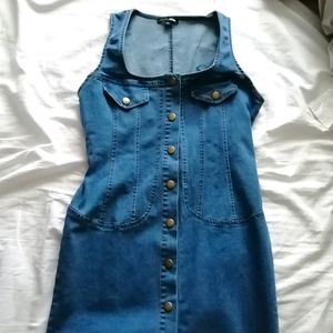 Denim midi/mini dress